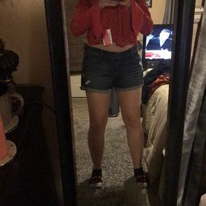 BNWT Hollister dark wash midi shorts